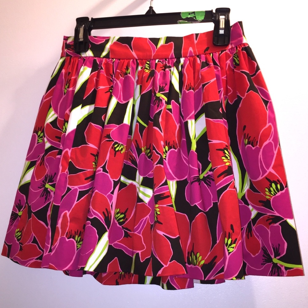 Kate Spade Coreen Cupcake Floral Red Tropical Full Skirt Rio De size 4 - Picture 2 of 12